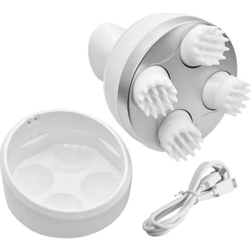 Waterproof Electric Head Massage Wireless Scalp Massager Prevent Hair Loss Body Deep Tissue Kneading Vibrating Health Care