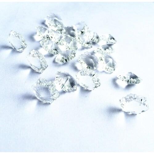 Top Quality Clear Color 300pcs K9 Crystal Snowflake Beads 1 hole For Chandeliers Parts Diy Jewelry Crystal Curtain Accessories