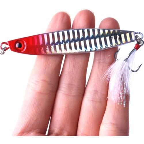 1PCS Metal Jigging Spoon 40g 3D Laser Artificial Bait Boat Fishing Jig Lures Super Hard Lead Fish Fishing Lures