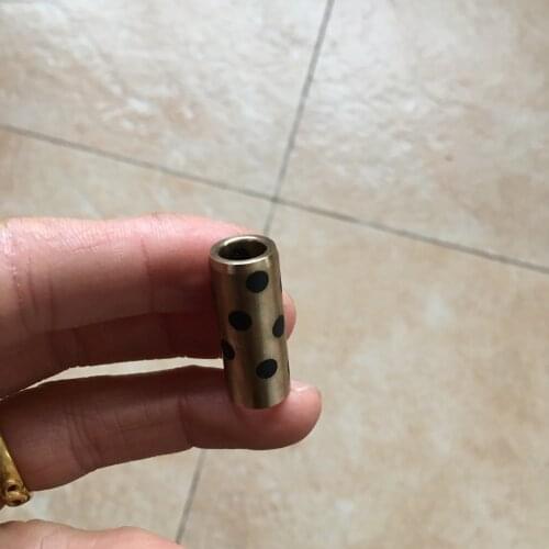 10 pieces JDB 081230 oilless impregnated graphite brass bushing straight copper type, solid self lubricant Embedded bronze bush