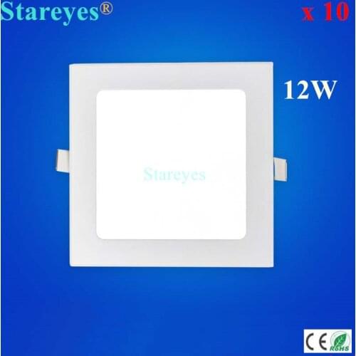 10 pcs Square LED panel light 12W 980LM AC85-265V 2835 SMD led ceiling light spotlight Downlight bulb led lamp light lighting