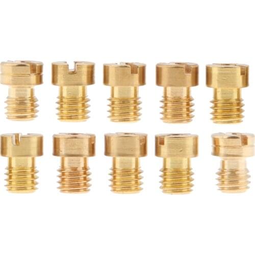10 Pcs/set M5 8mm Main Jet For Keihin OKO KOSO PWK Motorcycle Carburetor 85 88 90 92 94 95 98 100 102 105