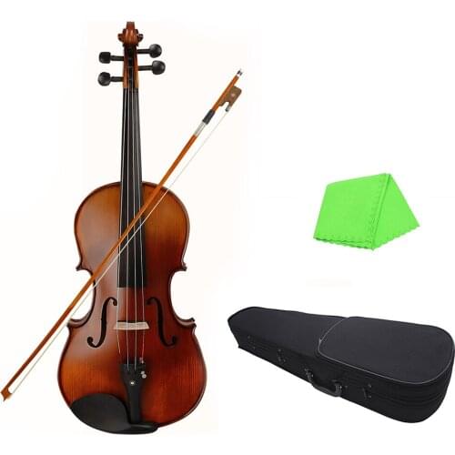 16inch Electric Viola EQ Spruce Wood Mapel Bridge Ebony Chinrest with Bow Cleaning Cloth Carry Box for Adults Children Beginner