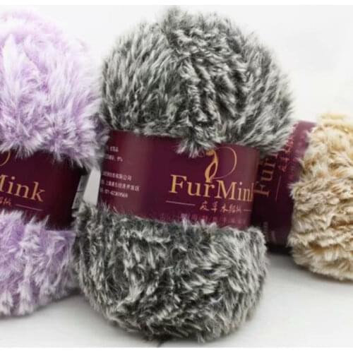 5 Pieces 500G Fur Mink Wool Suede Faux Mink Wool Hand-Knitted Needle Coarse Yarn Vest Shawl Coat Line