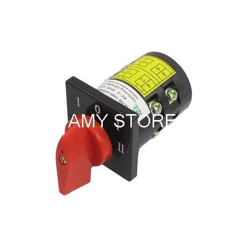 AC 380V 10A 8 Terminals I-0-I-II Latching Cam Combination Changeover Switch