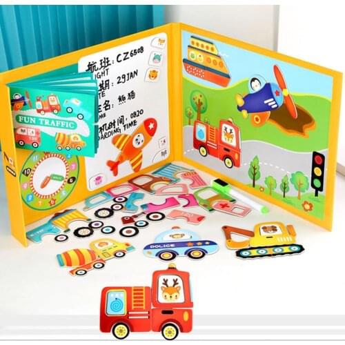 1 Set Wooden Educational Toys Magnetic Easel Board Puzzles Games for Boys Girls Developing intelligence Educational toys 2021