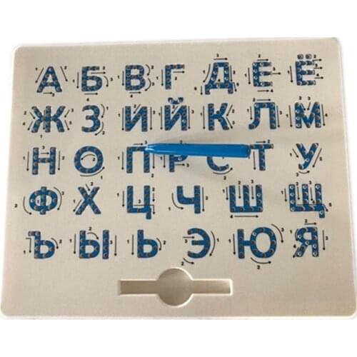 Kid Magnetic Drawing Board Russian Letter Drawing Set Montessori Children Early Educational Toy for Above 3 Years Old