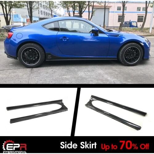 For 11-18 TOYOTA FT86 SUBARU BRZ STI Style Carbon Glossy Side Skirt Exteiror Body kits (Also fit FT86)