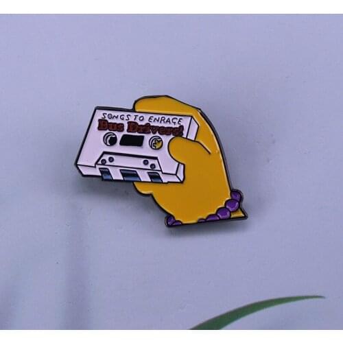 Songs to enrage cassette tape enamel pin great for those bus driver friends