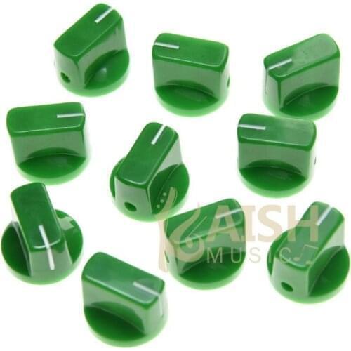 KAISH 10x Guitar AMP Effect Pedal Knobs Davies 1510 Style Pointer Knob Set Screw Green