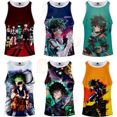 MY HERO ONES JUSTICE Unisex Sleeveless Shirt Women/mens Funny 3d Print Tank Top Summer Singlets Vest