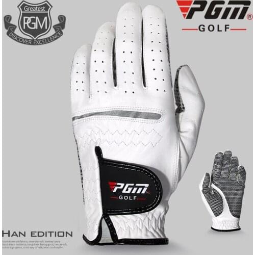Pgm 1Pcs Mens Golf Gloves Left/Right Hand Pure Sheepskin Gloves Anti-Slip High Elastic Golf Sport Outdoor Gloves D0011