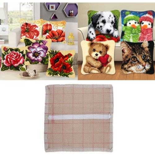 Blank Latch Hook Rug Kit,DIY Crochet Yarn Kits,Needlework Latch Hook Kit