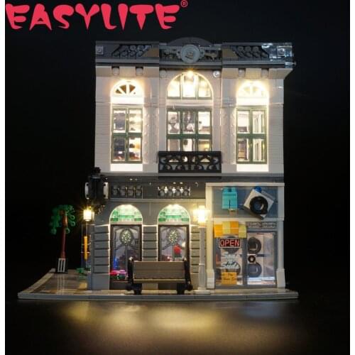 LED Light Kit For 10251 Creator Brick Green Bank Model DIY Toys Only Lighting Set Not Included Building Blocks