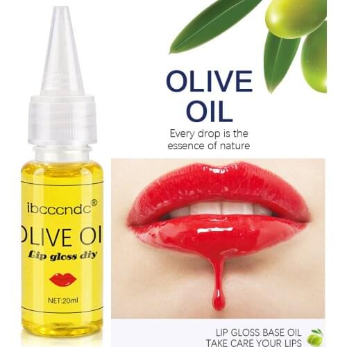 Natural Olive Oil Essence for DIY Lip Gloss Oil Lip Care Safe Food Grade DIY Lip Gloss Lip Glaze Olive Oil Makeup Base Oil 20ml