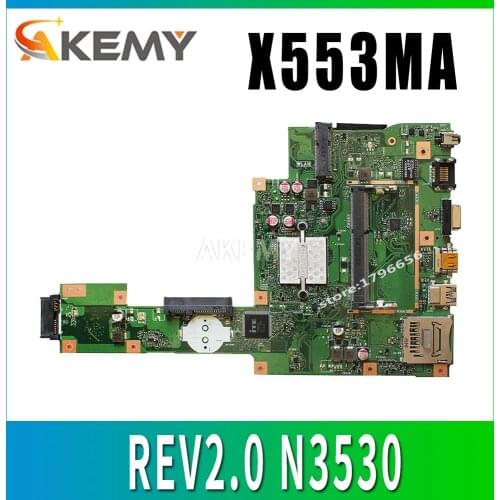 NEW X553MA Laptop motherboard REV2.0 N3530/3540 CPU for ASUS X553MA x503m f553ma f553m Test mainboard X553MA motherboard test ok