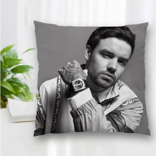 Custom Liam Payne Singer Pillow Slips Polyester Decorative Pillowcases Zipper Pillow Case Pillowcase Cover Square 40x40cm