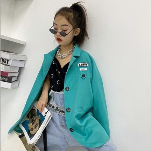 2021 Korean style fashion girls blazers cotton full sleeve spring girls coat 6-12t A287