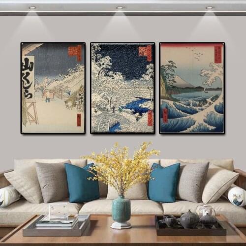 Modern Japanese Traditional Landscape Canvas Painting Posters And Prints Wall Pictures For Living Room Home Cuadros Decoration