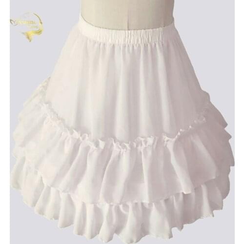 Puffy Swing Rockabilly Halloween Underskirt Crinoline Women Chiffon Skirt Wedding Bridal Overskirt Petticoat Hoop Lolita Saia