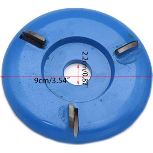 90mm Diameter 22mm Bore Rotary Planer Curved Blade Power Wood Carving Disc Arc Milling Mill Carpentry Flat Turbo Disc Wholesale