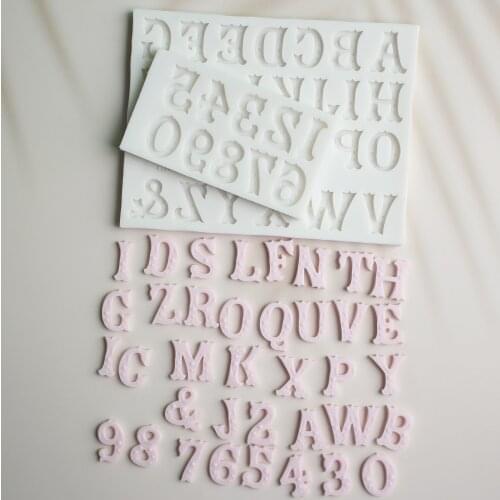 Creativity Letters number Silicone Mold Fondant Cake Decorating Mould Sugarcraft Chocolate Baking Tool For Cakes Gumpaste Form