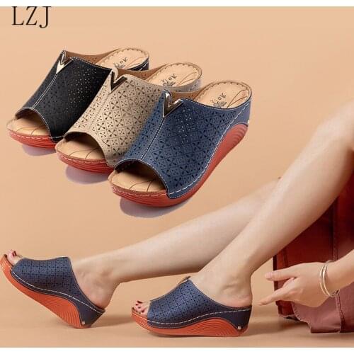 Women Sandals Fashion Wedges Shoes For Women Slippers Summer Shoes With Heels Sandals Flip Flops Women Beach Casual Shoes
