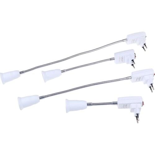 1pcs Good Quality E27 Table Light Bulb Lamp Holder Socket + Switch Adapter Converter EU Plug