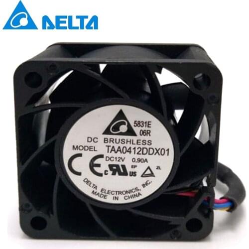 1pcs TAA0412DDX01 4020 40mm 40*40*20mm 4line ultra violent cooling fan server 12V 0.9A