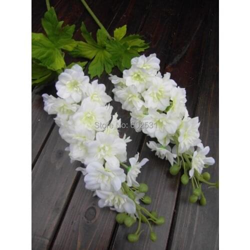 20PCS/lot Beautiful single vessel large delphinium hyacinth hydrangea bride holding flower Wedding Bouquet Artificial Flowers