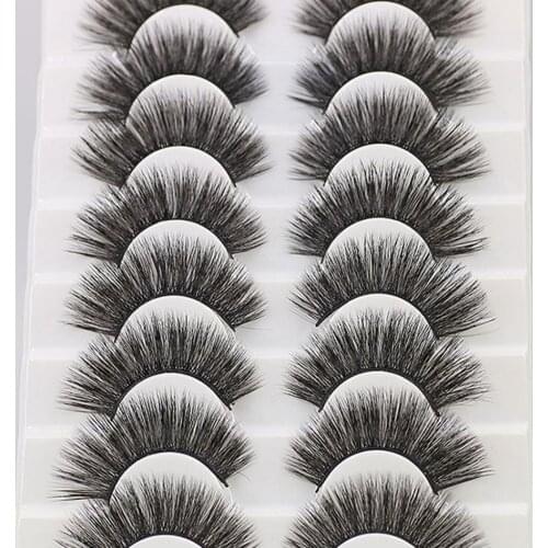 8Pairs False Eyelashes Natural Attractive Fiber Makeup Extensions Eye Lashes for Ladies False Eyelashes