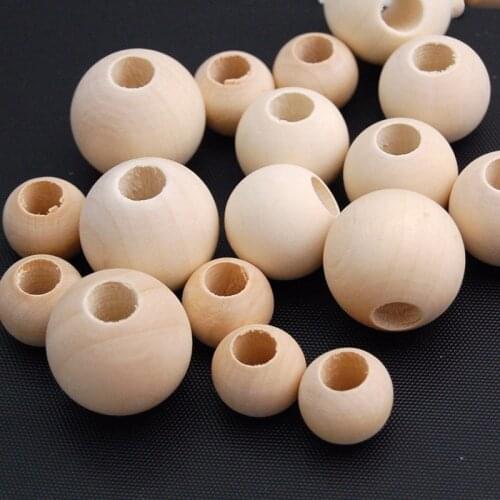 Wooden Beads High Qualit Color 6/8/10/12/14mm Spacer Beading Wood Beads For Pacifier Clip Jewelry Findings Making DIY Necklace
