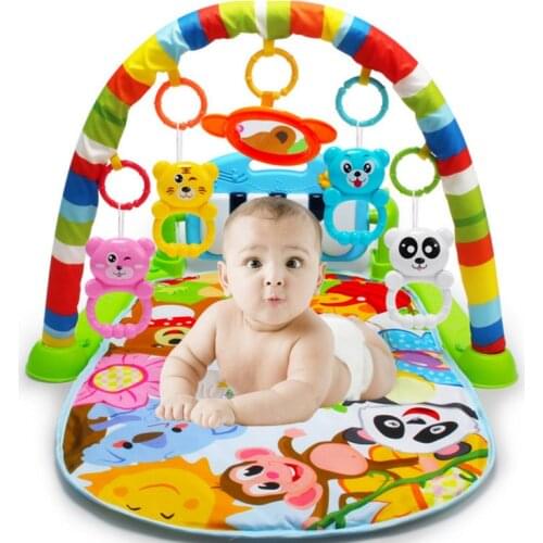 Kids Children Fitness Rack Baby Toys Piano Music Blanket Play Plastic Good For Intellectual Development Visual Development