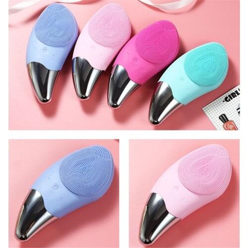 Electric Cleansing Brush Silicone Cleansing Instrument Deep Cleansing Face Sonic Cleansing Instrument Skin Care Massage Brush