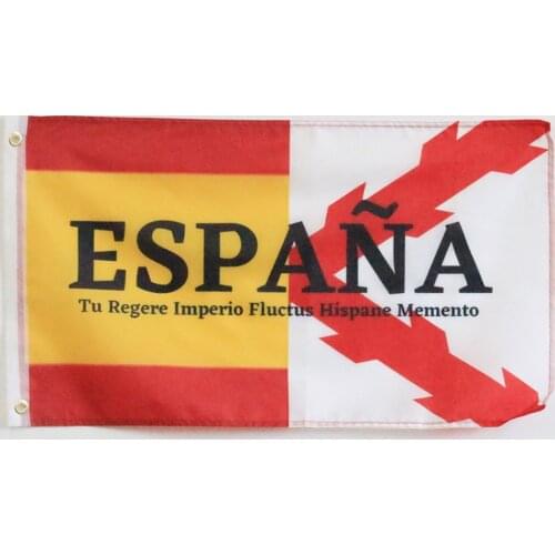 Flag Of Spain With Cross Of Burgundy Spanish Empire With Phrase Spanish History Your Queens In The Empire Of The Seas