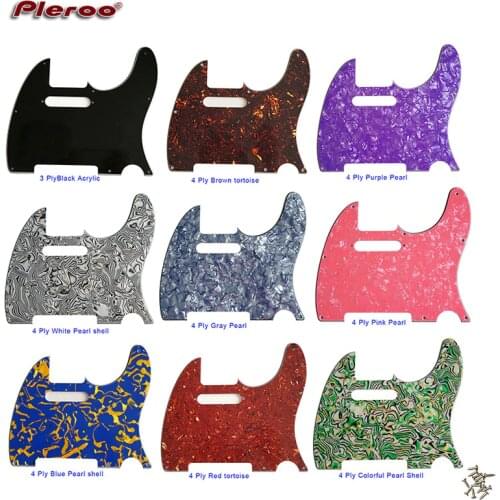 Pleroo Guitar Parts - For USA / Mexico FD 8 Screw Holes Standard Tele Guitar Pickguard Scratch Plate Replacement