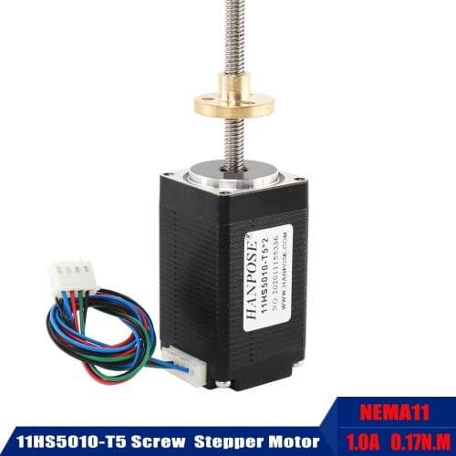 11HS5010-T5X2 linear screw stepping motor t-screw Motor length 100mm 150mm shaft 5mm large torque 0.17N.m for 3D printer