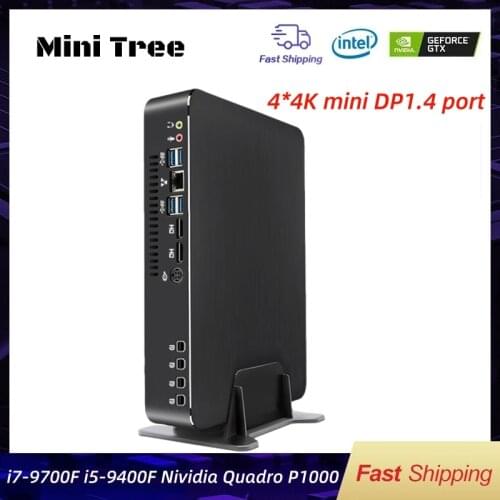 2021 Newest 3D Graphic Designer Host Intel Core i7-9700F i5-9400F NVIDIA Quadro P1000 Mini PC Win10 Desktop Computer 4*4K mDP1.4