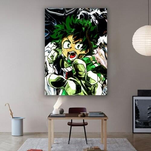My Hero Academia Canvas Poster Painting Japanese Anime Wall Hanging Poster For Home Bar Cafe Interior Decor Painting Wall Art