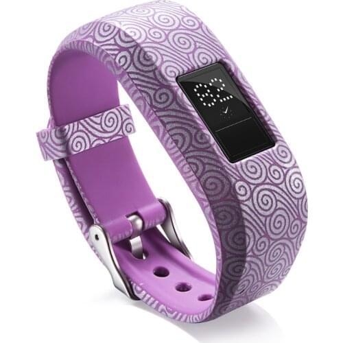 Bule/Purple Soft Silicone Watch Band Strap For Garmin VivoFit JR/JR2 Junior Activity Tracker