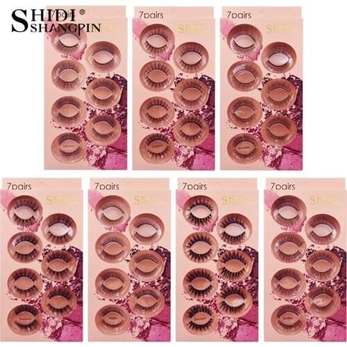 7 pairs 3d mink lashes hand made false eyelashes extension makeup natural long fake eyelash soft fluffy volume cilio faux cilis