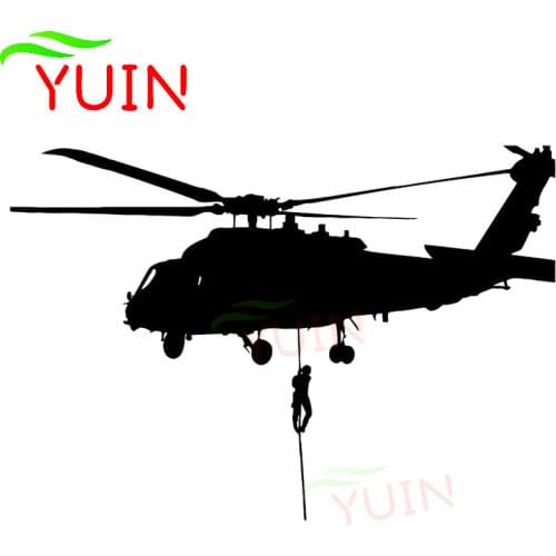 Helicopter Air Force Military Car Decal Cover Scratch Fashion Personality PVC Waterproof Sunscreen Sticker Customizable Color