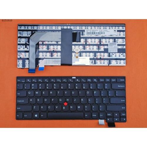 US QWERTY Layout New Replacement Keyboard For Lenovo Thinkpad T460S T470S Laptop Black with Pointer NO Backlit