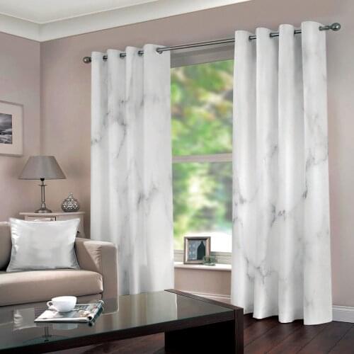 Custom 3D White Curtains Blackout Living Room Bedroom Window Curtain Modern Fashion Kitchen Door Curtain Drapes