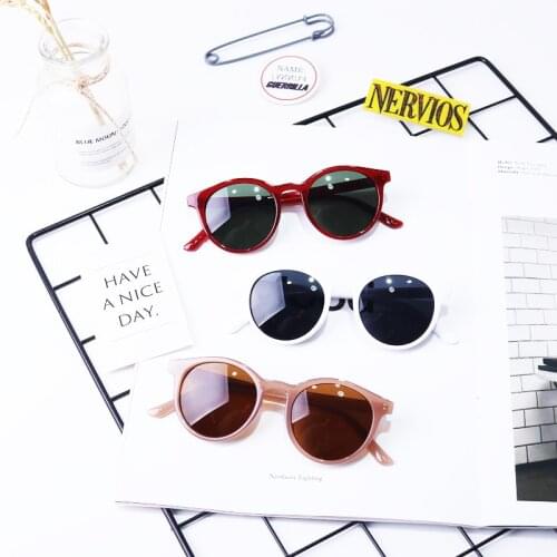 New Childrens Sunglasses Round Frame Eyewear Fashion Personality Eyeglasses Anti-uv Glasses Protection Eye Glasses 2021 Vintage