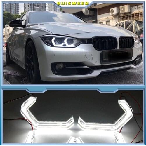LED Angel Eyes Halo Rings Car Light Running Lamp DRL For BMW F10 F11 F12 F13 F30 F31 F32 F34 F18 F22 F80 F01 E60 E90 E81 E82 Z4