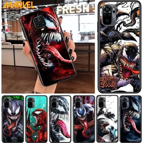 Venom Marvel cool for Xiaomi Redmi Note 10 10S 9 9T 9S 9Pro Max 8T 8Pro 8 7 6 5 Pro 5A 4X 4 Soft Black Phone Case