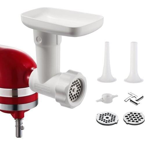 High quality Food Grinder Attachment for Kitchenaid Stand Mixers, as Meat Mincer Accessory including Sausage Stuffer Tubes