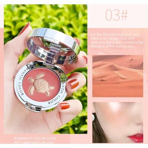 Animal Embossed Blush Palette Matte Sweat-proof Waterproof Brighten Skin Fine Powder Face Contour Blusher Cream Makeup TSLM1