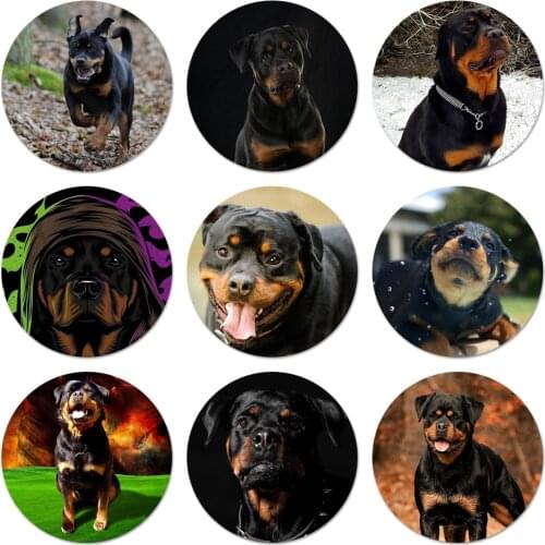 Rottweiler Dog Icons Pins Badge Decoration Brooches Metal Badges For Clothes Backpack Decoration